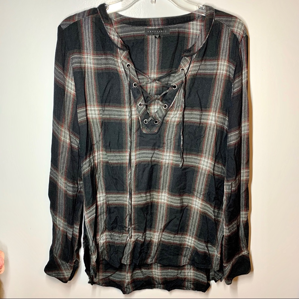 Sanctuary | Plaid top